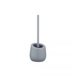 Perie cu suport din ceramică pentru toaletă Wenko Badi, gri