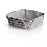 Coș pentru pâine cu pânză din bumbac Blomus Delara, lățime 25 cm, gri