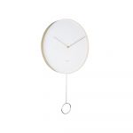 Ceas cu pendul pentru perete Karlsson Pendulum, ø 34 cm, alb