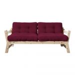 Canapea variabilă Karup Design Step Natural/Light Bordeaux