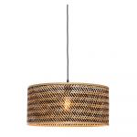 Lustră neagră/în culoare naturală cu abajur din bambus ø 50 cm Java – Good&Mojo