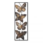 Decorațiune de perete din metal 100x35 cm Butterfly – Wallity