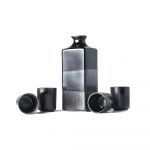 Set carafă cu 4 cești pentru sake MIJ Gunmetal