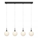 Pendul cu 4 becuri Markslöjd Quattro, negru