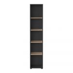 Bibliotecă gri antracit/cu aspect de lemn de stejar 41x205 cm Sign – Tvilum
