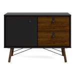 Comodă Tvilum Ry, 102x72 cm, negru-maro