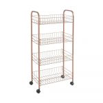 Raft metalic mobil arămiu 41x84 cm Ascona - Metaltex