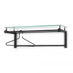 Cuier de perete negru cu raft din metal Suza – Spinder Design