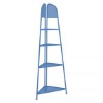 Etajeră metalică pe colț pentru balcon, înălțime 180 cm, albastru MWH - Garden Pleasure