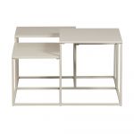 Măsuță de cafea bej din metal 70x70 cm Mida – WOOOD