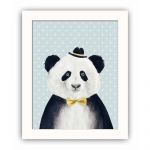 Tablou decorativ Panda, 28,5 x 23,5 cm
