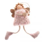 Decorațiune de agățat din material textil Dakls Angel,, roz