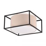 Plafonieră negru-mat-bej 30x30 cm Ross – Trio