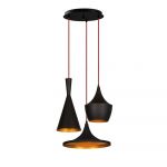 Lustră de 3 becuri Opviq lights Elmas, negru