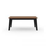 Masă de dining în culoare naturală extensibilă cu blat cu aspect de lemn de nuc 100x180 cm Shadow – TemaHome