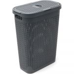 Coș de rufe Addis Rattan Effect Slim Hamper, 40 l, gri