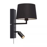 Aplică de perete neagră LED (lungime 28,5 cm) Como – Markslöjd