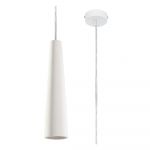 Lustră albă cu abajur din ceramică ø 8 cm Alverna – Nice Lamps