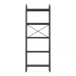 Etajeră neagră/în culoare naturală cu aspect de lemn de nuc 61x170 cm Bellwood – Umbra