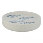 Săpunieră ceramică Wenko Aquamarin, albastru - alb