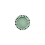 Farfurie adâncă pentru copii Design Letters Eat & Learn, ø 15,5 cm, verde