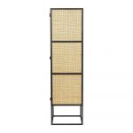 Dulap vinotecă din ratan negru 40x145 cm Guuji - White Label