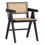 Scaun dining negru din lemn de pin Gunn – WOOOD