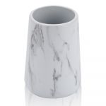 Suport pentru periuța de dinți alb din ceramică Marble - Tomasucci