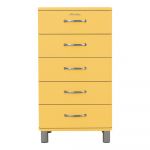 Comodă înaltă galbenă 60x111 cm Malibu - Tenzo