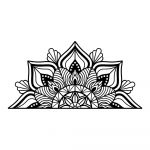 Decorațiune de perete din metal 118x59 cm Mandala – Wallity