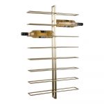 Raft pentru sticle de vin auriu de perete din metal număr sticle 16 Dual – PT LIVING