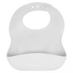 Bavetă din silicon cu buzunar Kindsgut Bib, albastru gri