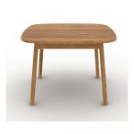 Masă de dining în culoare naturală din lemn de stejar 90x120 cm Twig – The Beds