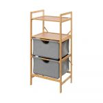 Suport din bambus cu 2 sertare Wenko Bamboo