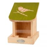 Hrănitor din lemn masiv de pin pentru păsări Esschert Design Diapozitiv, lungime 17 cm