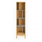 Bibliotecă cu rafturi gri Woodman AbbeyWood