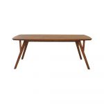 Masă de dining maro cu blat din lemn de acacia 100x200 cm Quenza – Light & Living