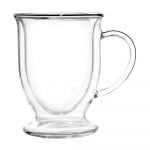 Set 2 căni din sticlă dublă pentru latte Vialli Design, 250 ml