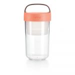Recipient cu capac portocaliu pentru supă Lékué To Go, 600 ml