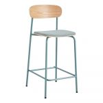 Scaune de bar albastre/în culoare naturală 2 buc. (înălțime șezut 66 cm) Adriana – Marckeric