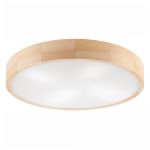 Plafonieră maro deschis cu abajur din sticlă ø 58 cm Eveline – LAMKUR