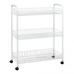 Cărucior mobil cu 3 rafturi pentru baie Metaltex Laundry, 31 x 84 cm