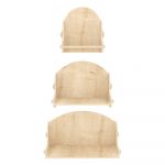 Rafturi 3 buc. cu aspect de lemn de stejar Sima – Kalune Design