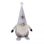 Decorațiune din material textil gri Dakls Dwarf, înălțime 27,5 cm