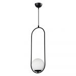 Lustră Squid Lighting Arch, înălțime 146 cm, negru