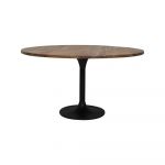 Masă de dining în culoare naturală rotundă cu blat din lemn de acacia ø 120 cm Biboca – Light & Living