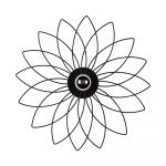 Aplică de perete neagră din metal ø 52 cm Lotus – Squid Lighting