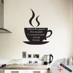 Set autocolant tip tăbliță de scris și marker Ambience Coffee