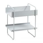 Masă consolă gri deschis din metal 36x48 cm A-Console – Zone