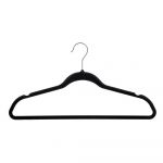 Set 5 umerașe din plastic pentru haine Wenko Flocking, negru